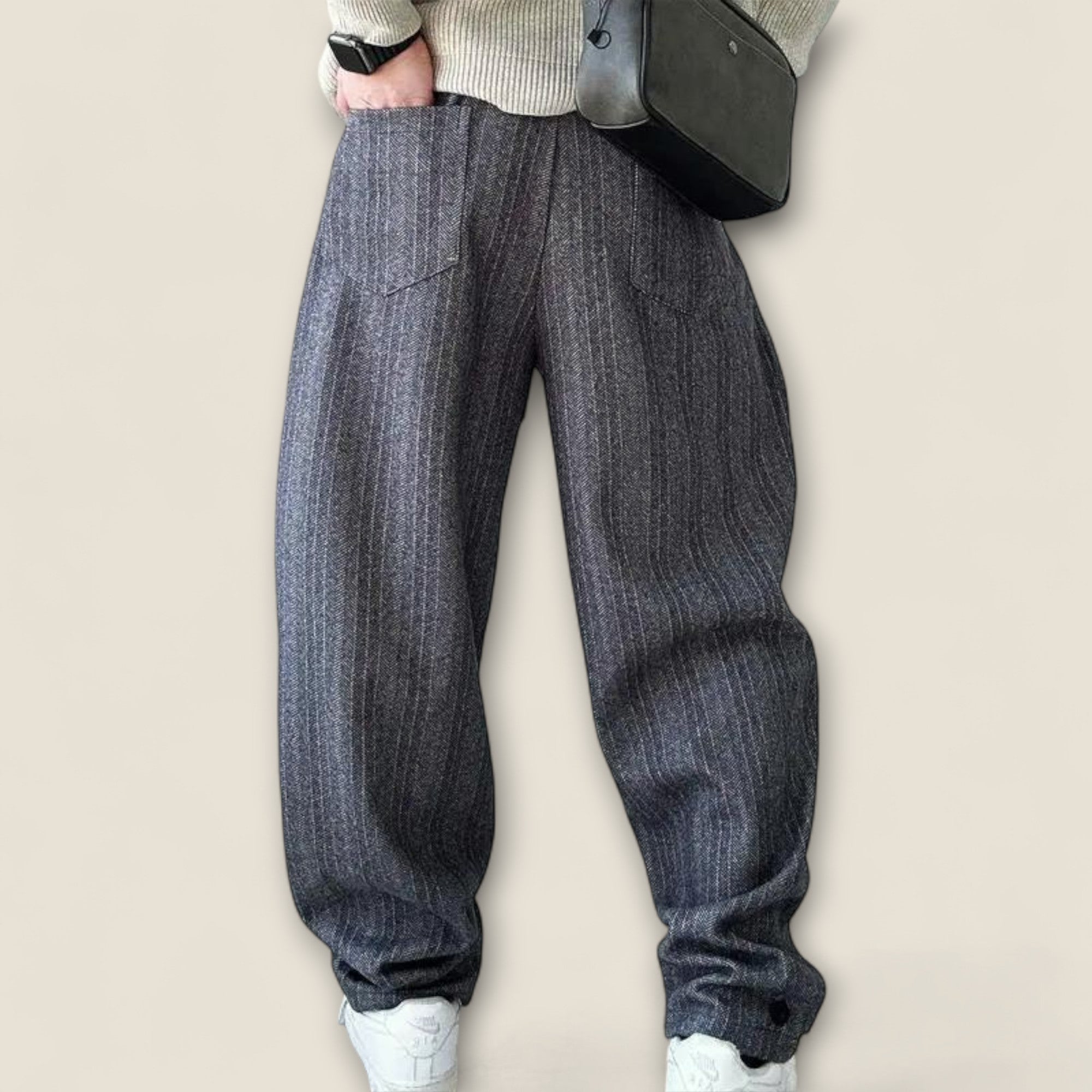 Bruno - Stribet Relaxed Fit Bukser