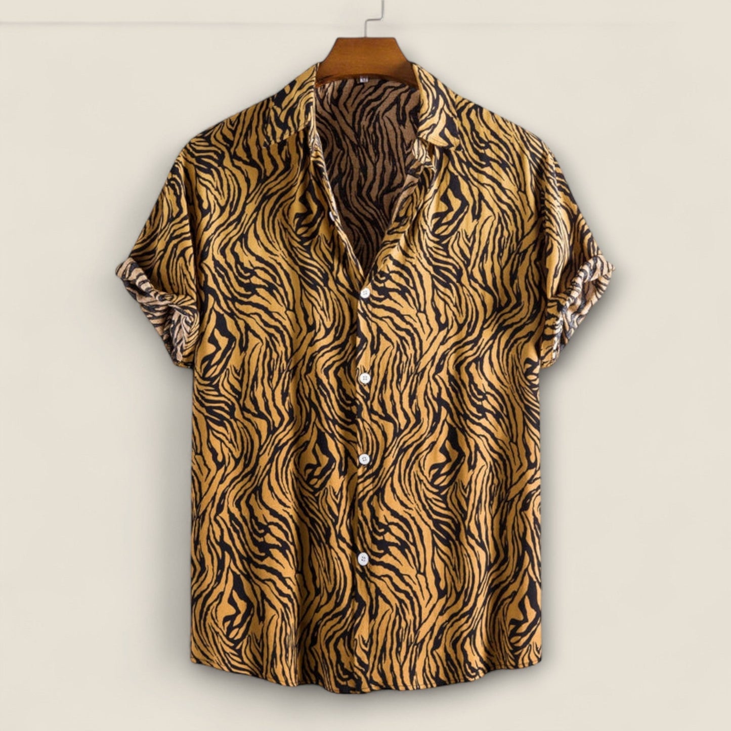 Claudio - Camp Skjorte med Tigerprint