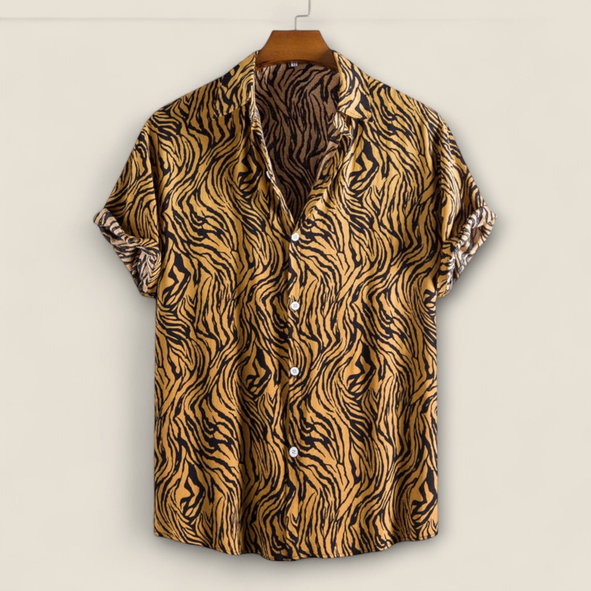 Claudio - Camp Skjorte med Tigerprint