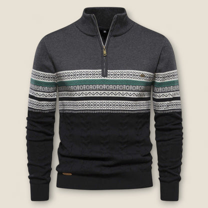Leonardo - Cotton Half-Zip Pullover