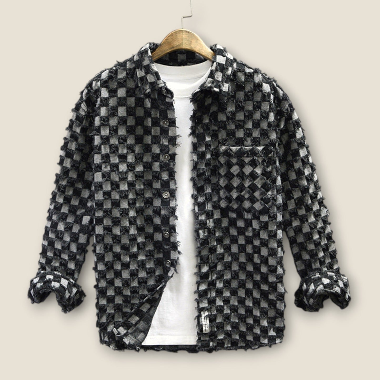 Jackson - Tjekket Frayed Overskjorte