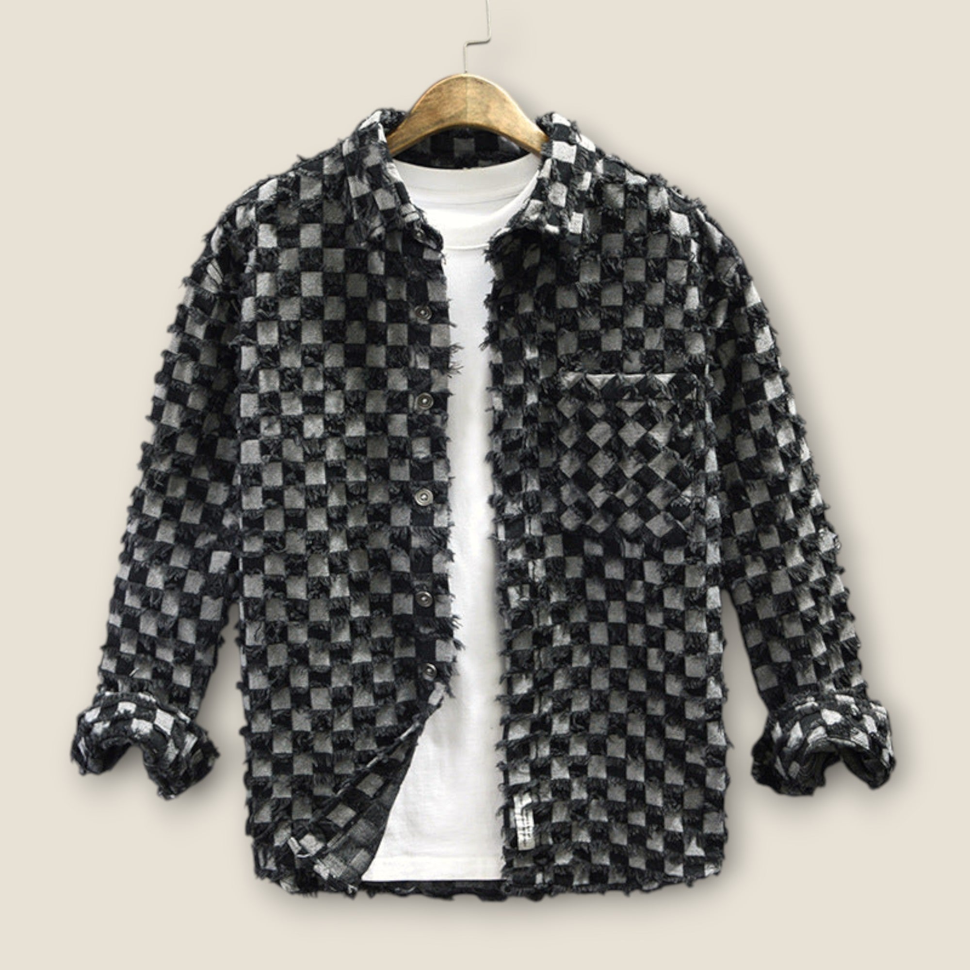 Jackson - Tjekket Frayed Overskjorte