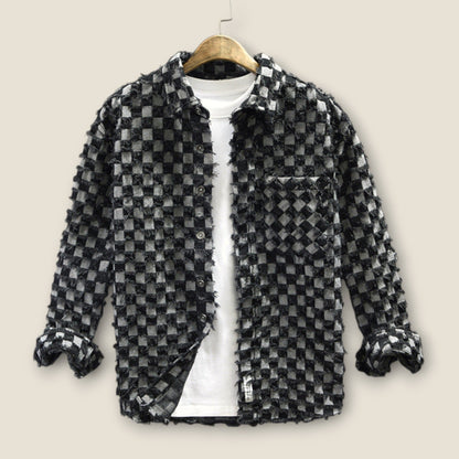 Jackson - Tjekket Frayed Overskjorte