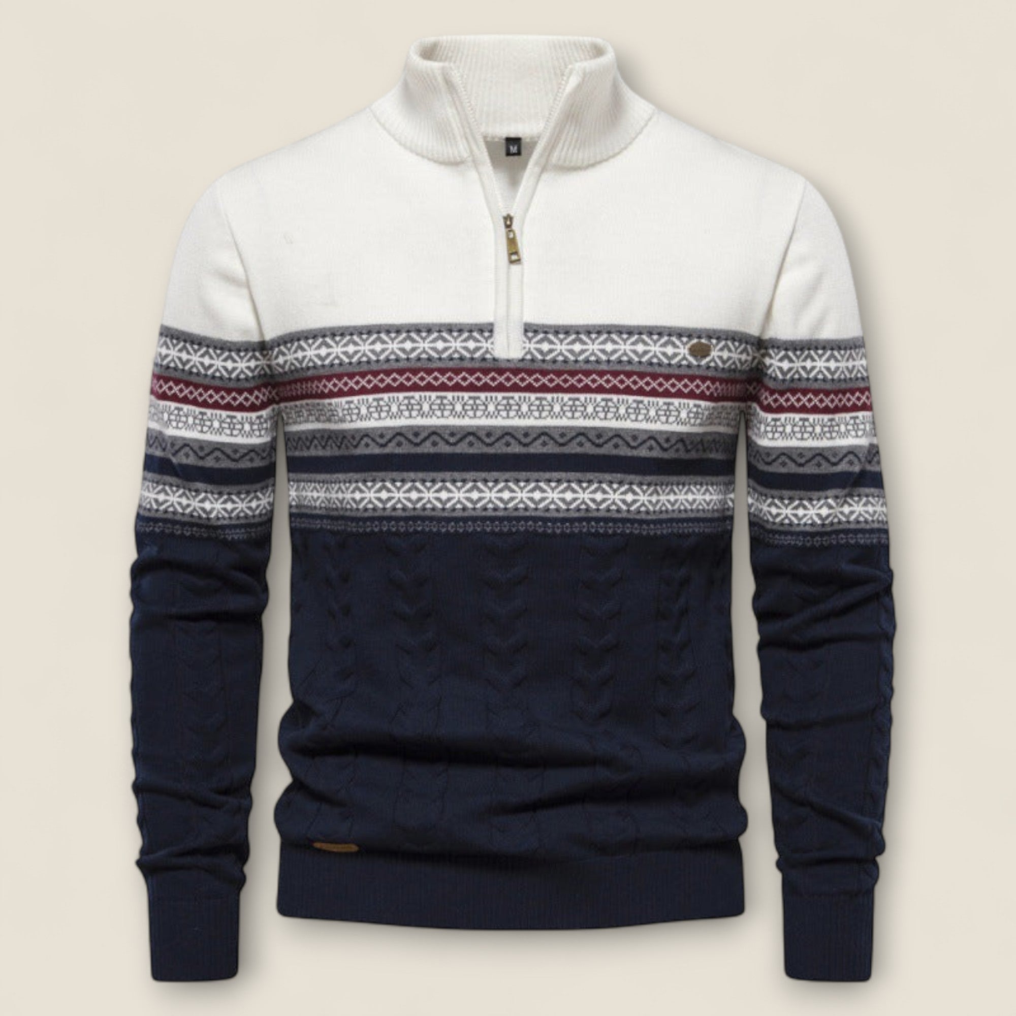 Leonardo - Cotton Half-Zip Pullover