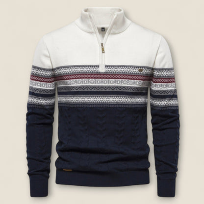 Leonardo - Cotton Half-Zip Pullover