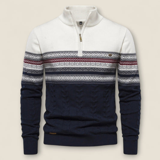 Leonardo - Cotton Half-Zip Pullover