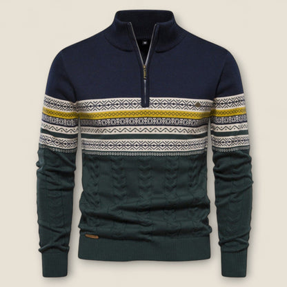 Leonardo - Cotton Half-Zip Pullover