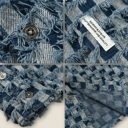 Jackson - Tjekket Frayed Overskjorte