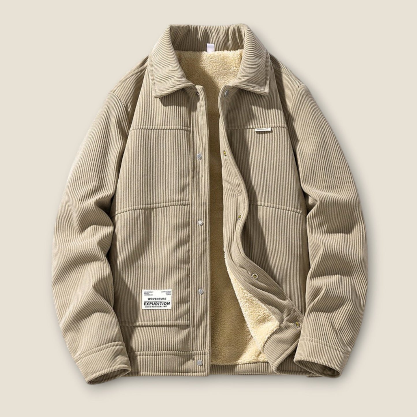 Henry - Fløjlsjakke med Sherpa-for