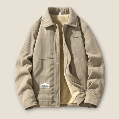 Henry - Fløjlsjakke med Sherpa-for