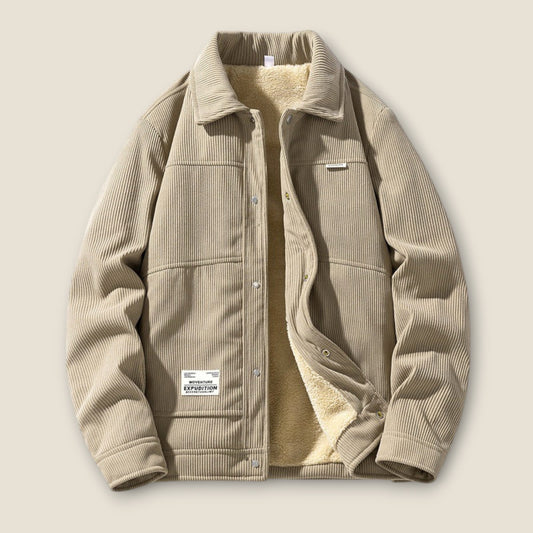 Henry - Fløjlsjakke med Sherpa-for