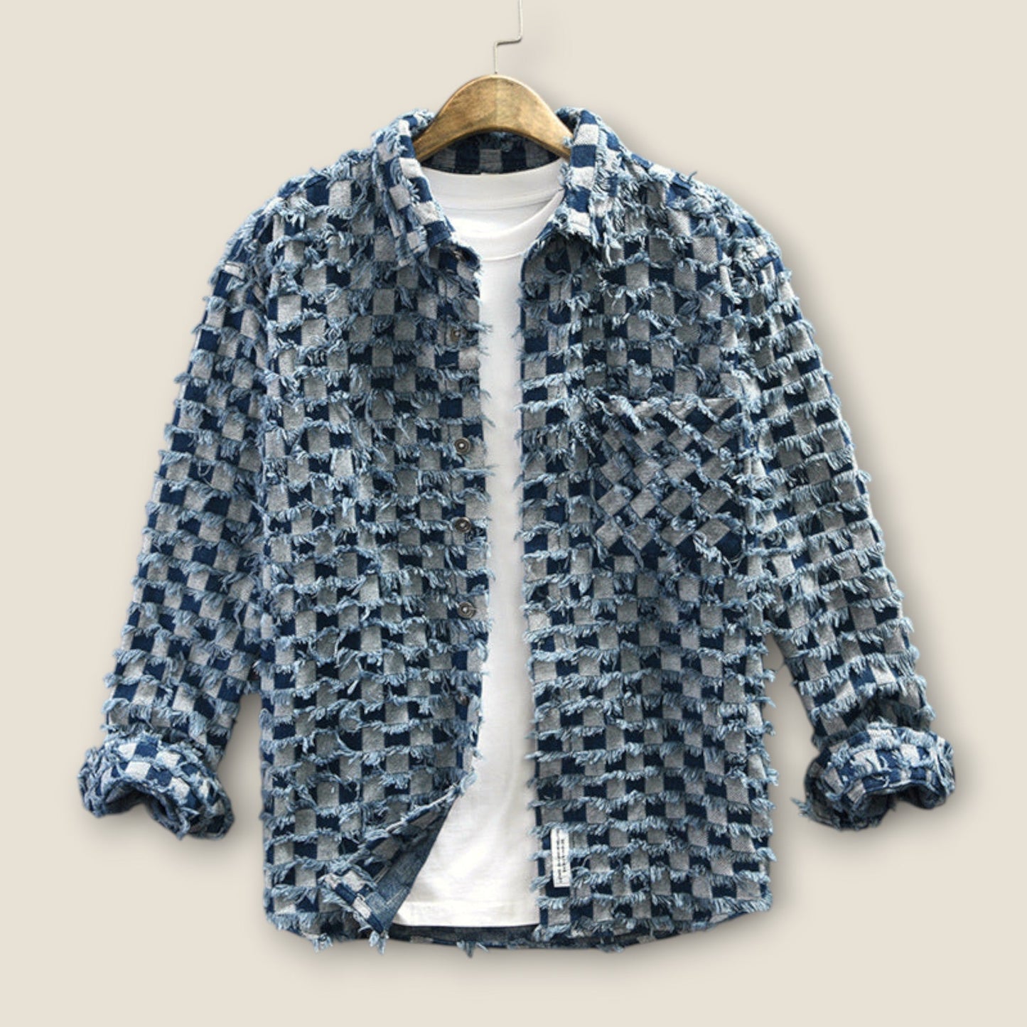 Jackson - Tjekket Frayed Overskjorte