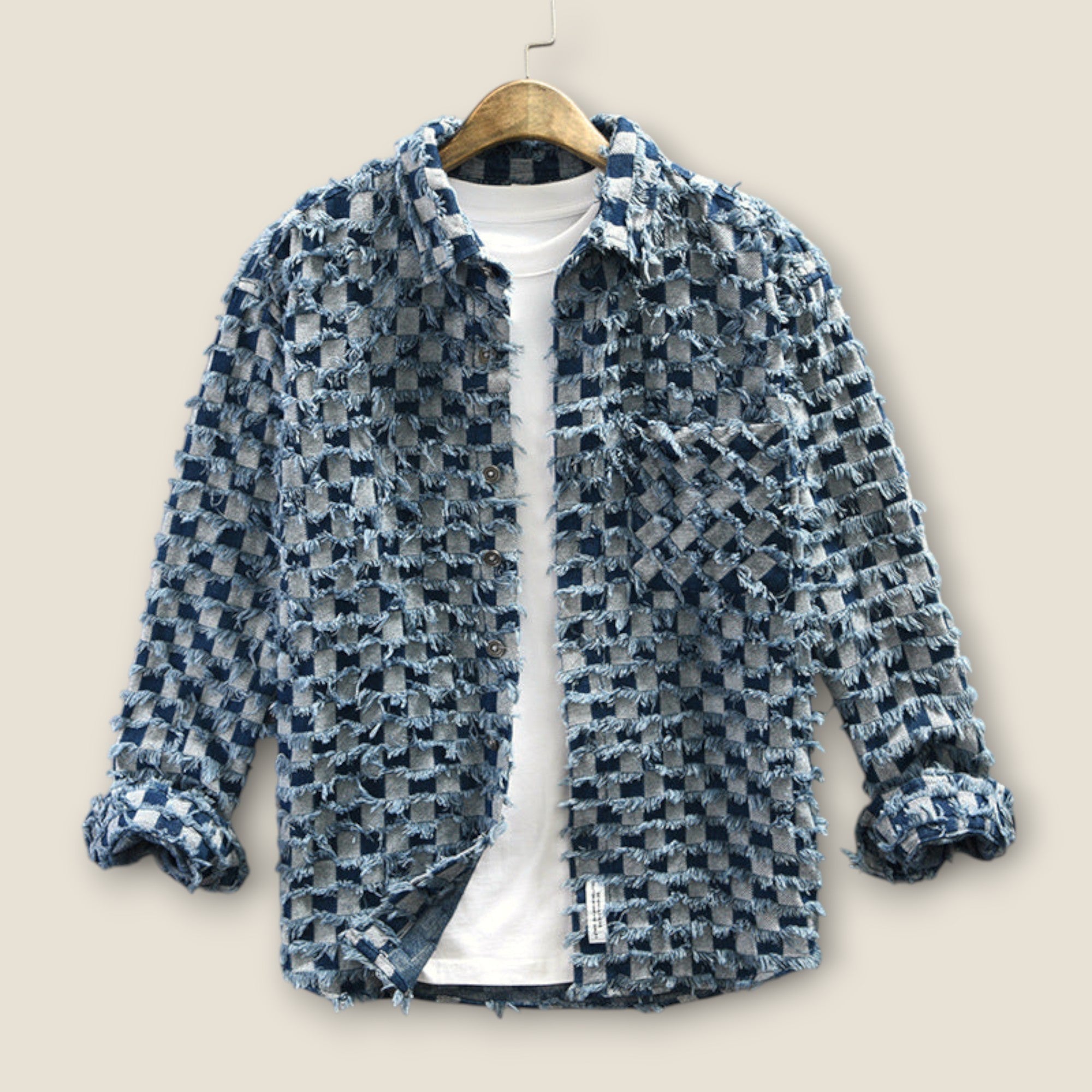 Jackson - Tjekket Frayed Overskjorte