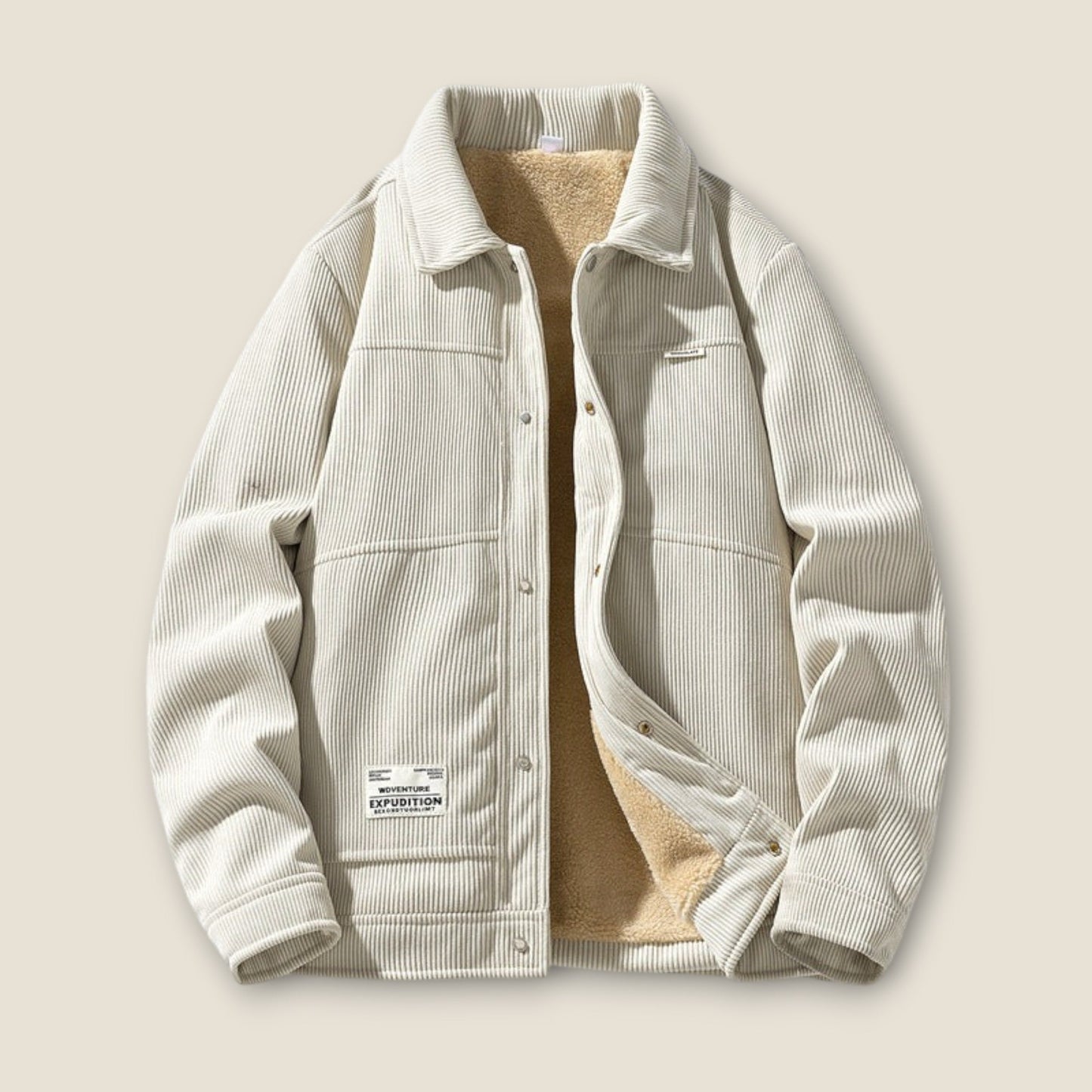 Henry - Fløjlsjakke med Sherpa-for