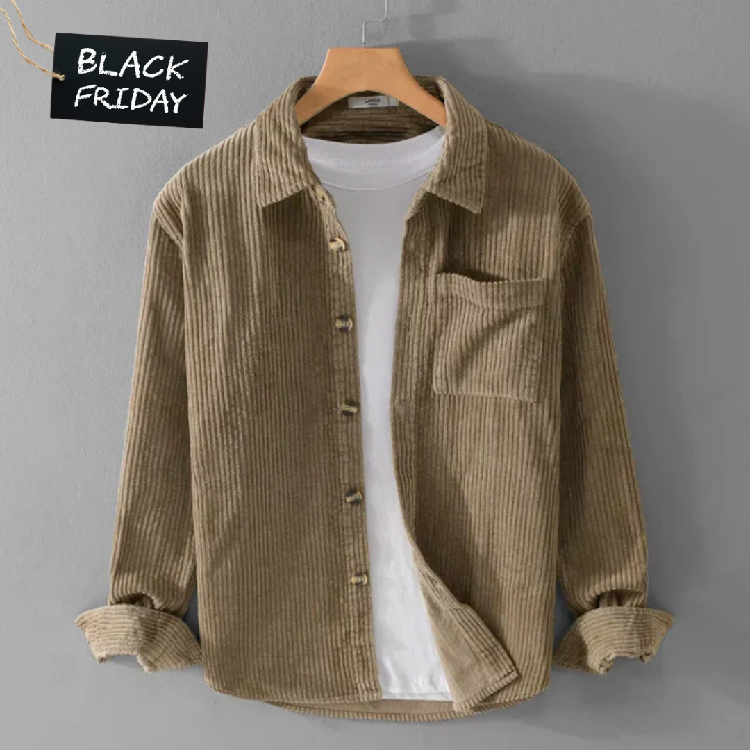 NordCord™ – Herreskjorte i Blødt Manchestertøj