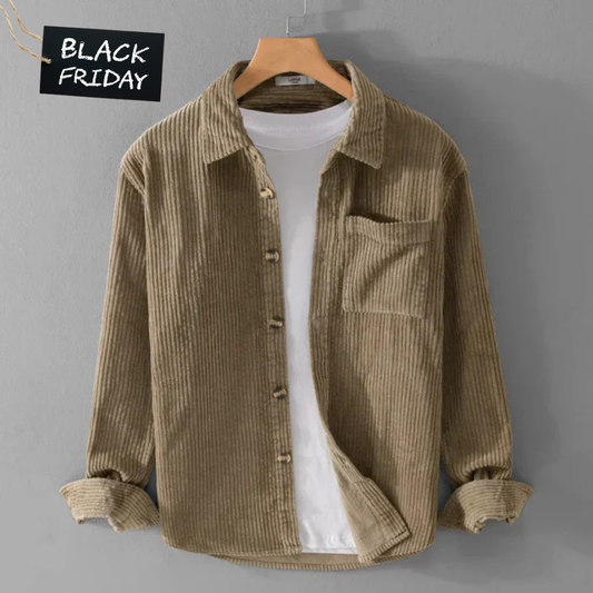 NordCord™ – Herreskjorte i Blødt Manchestertøj