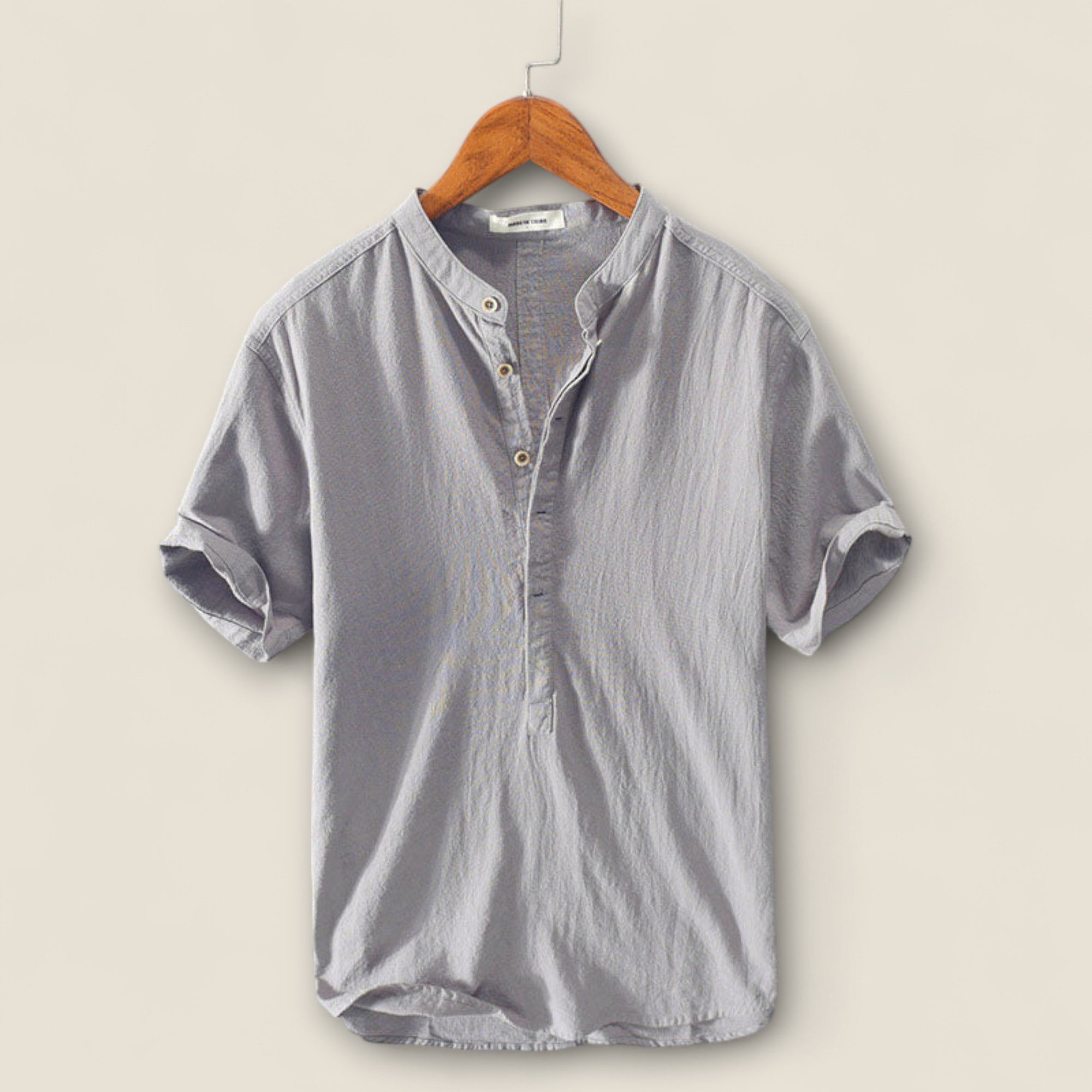 Santino - Linned Henley Skjorte