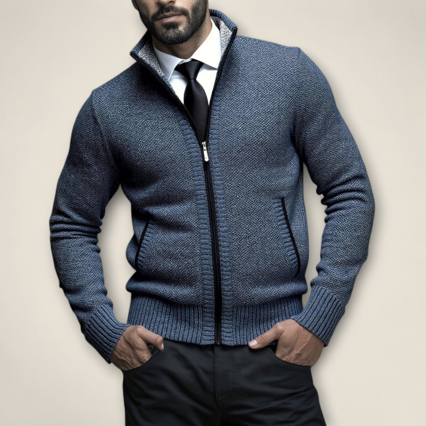 Matteo - Zip-Up Striktrøje