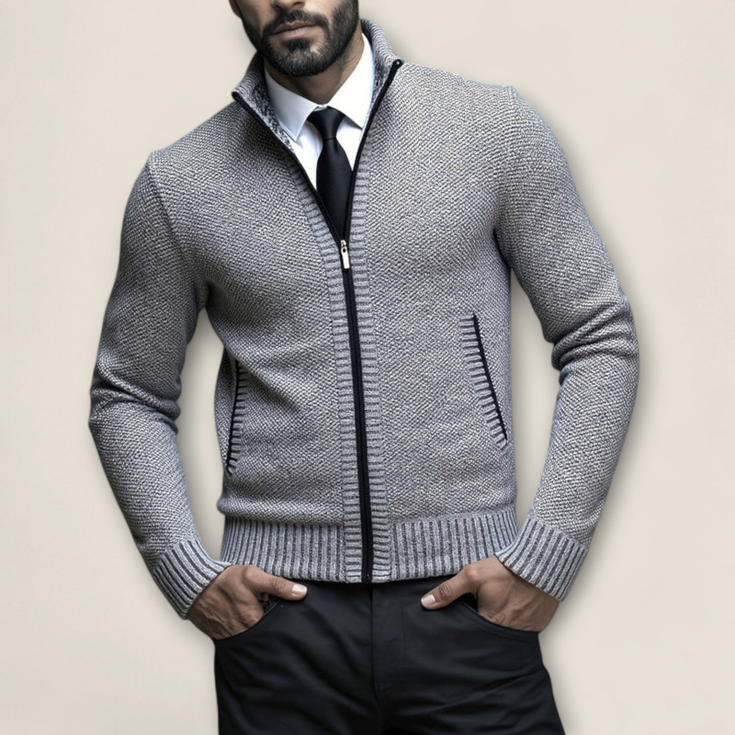 Matteo - Zip-Up Striktrøje