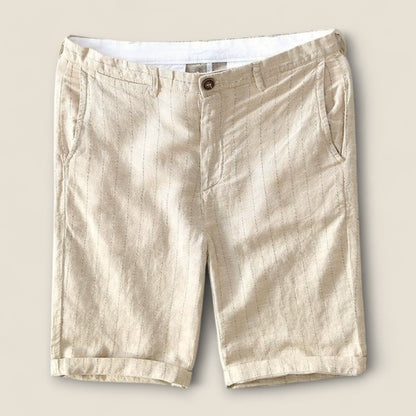 Alonso - Stribede Linned Bermuda Shorts