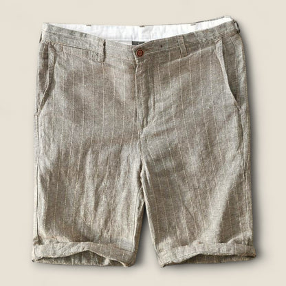 Alonso - Stribede Linned Bermuda Shorts