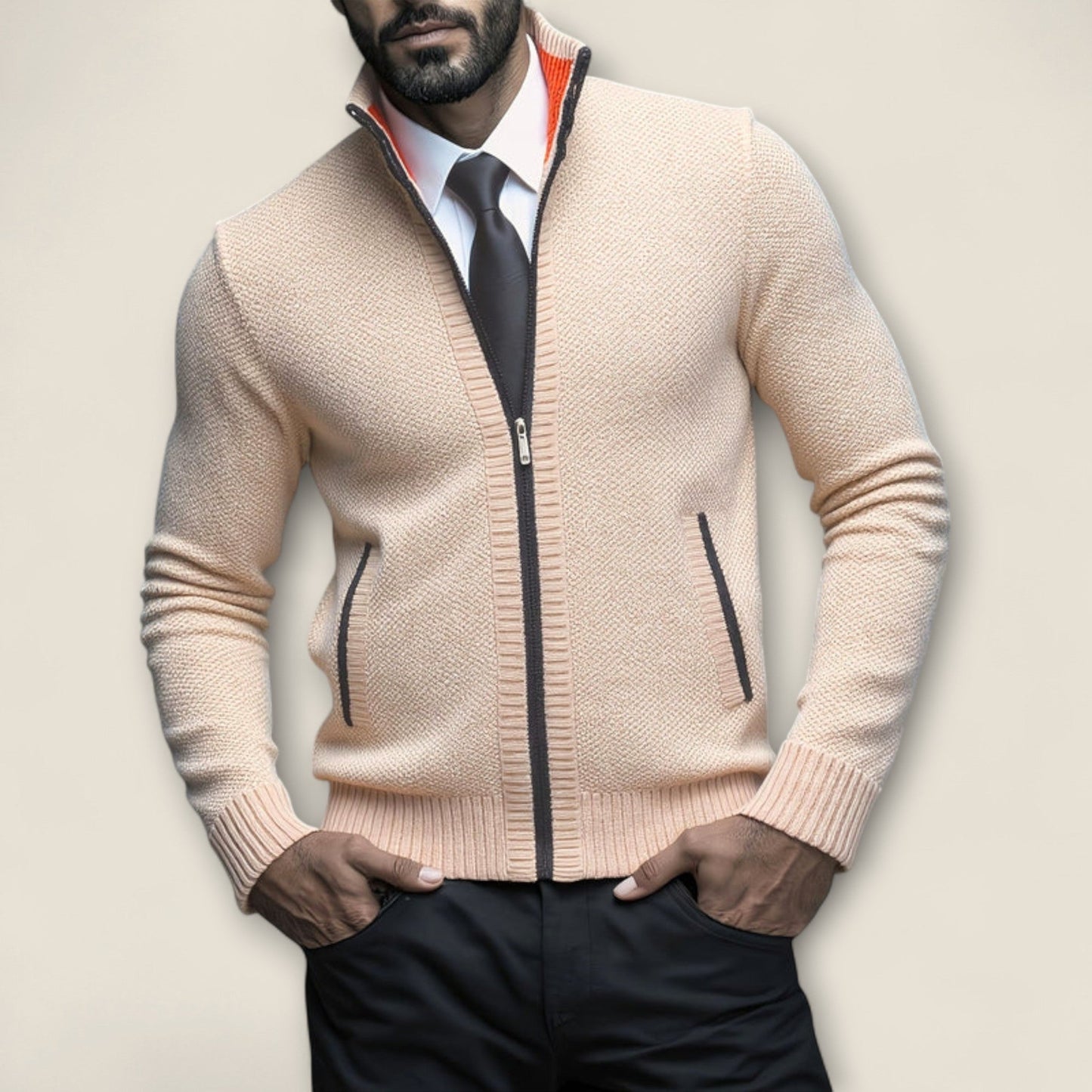 Matteo - Zip-Up Striktrøje