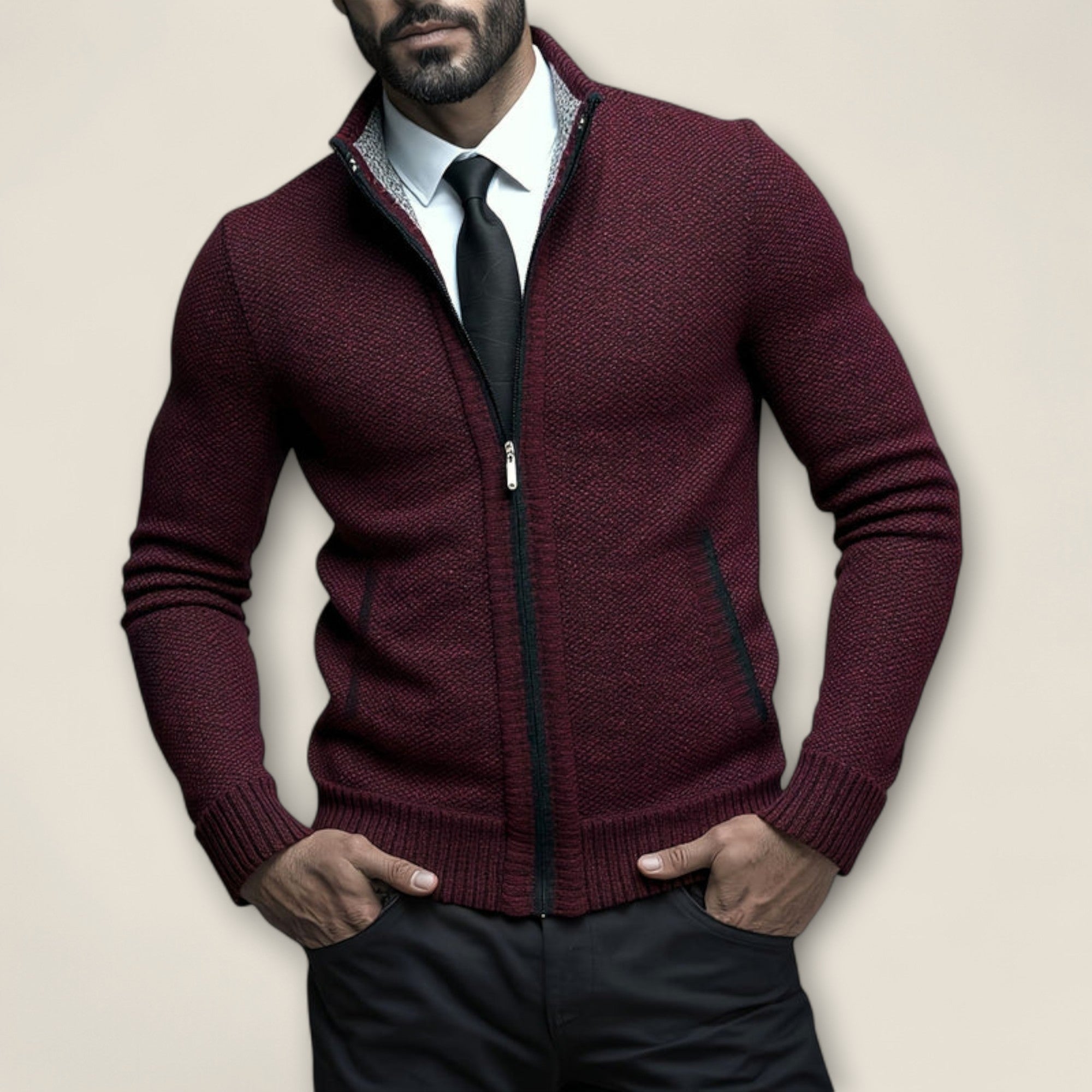 Matteo - Zip-Up Striktrøje