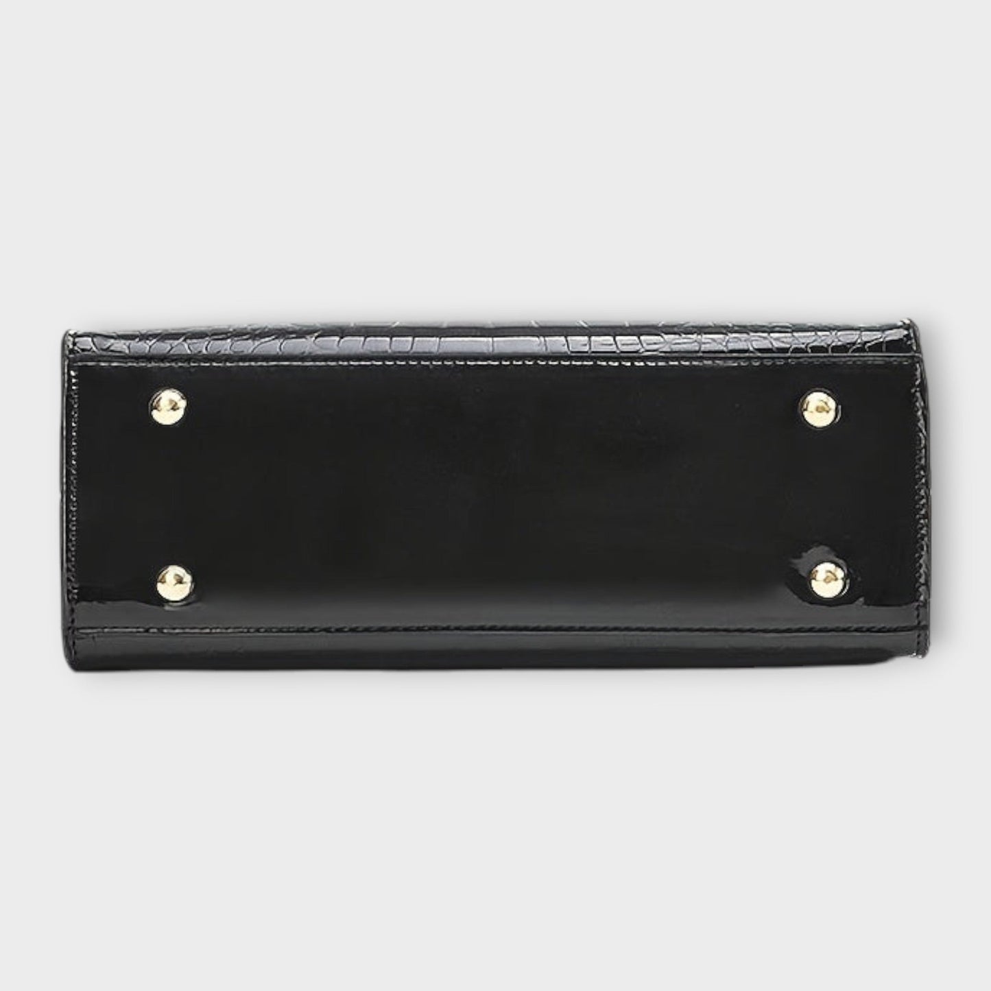 Lora. - Glansfuld Krokodillemønster Håndtaske