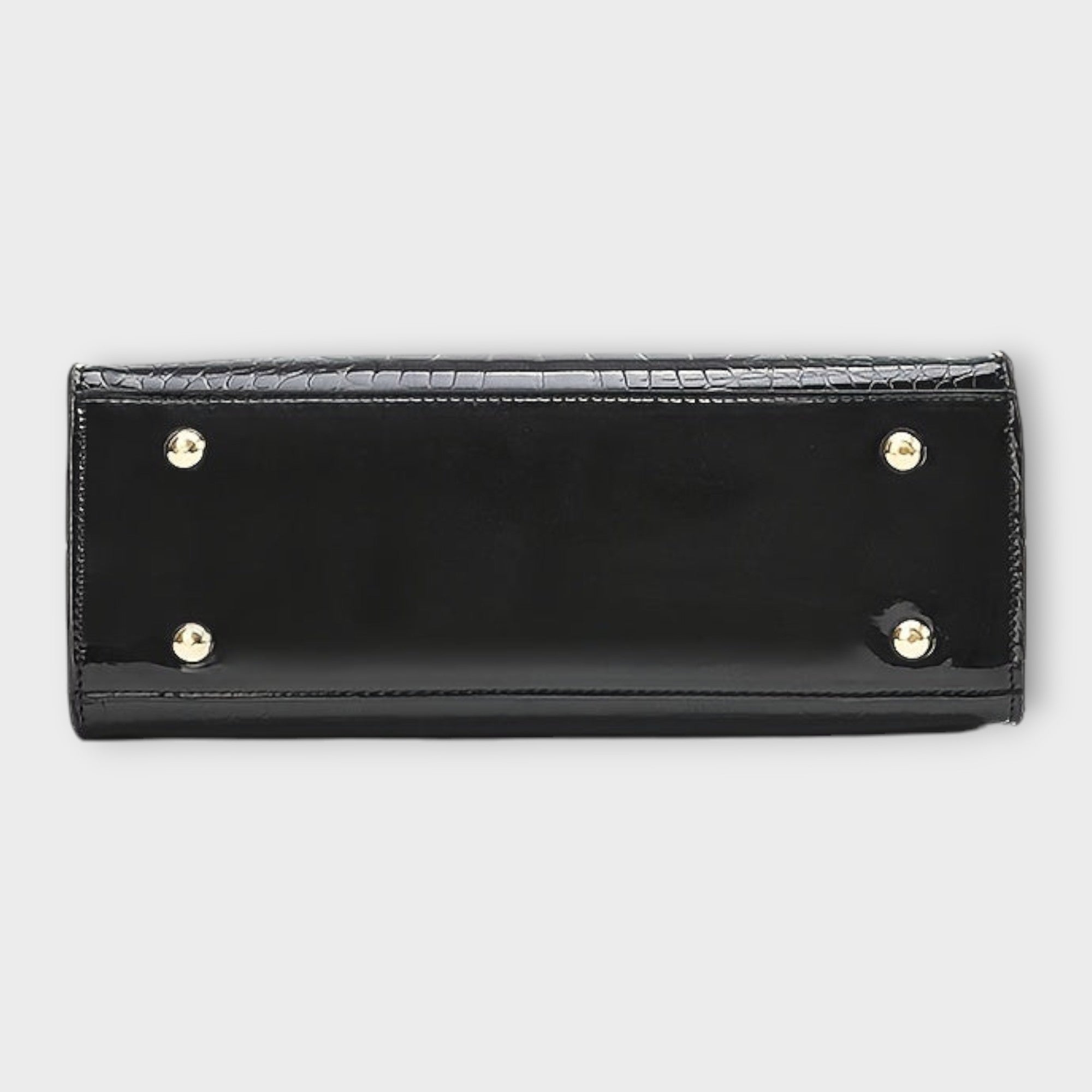 Lora. - Glansfuld Krokodillemønster Håndtaske