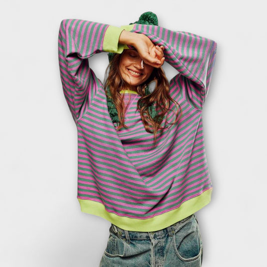 Mary - Stribet Oversized Sweater