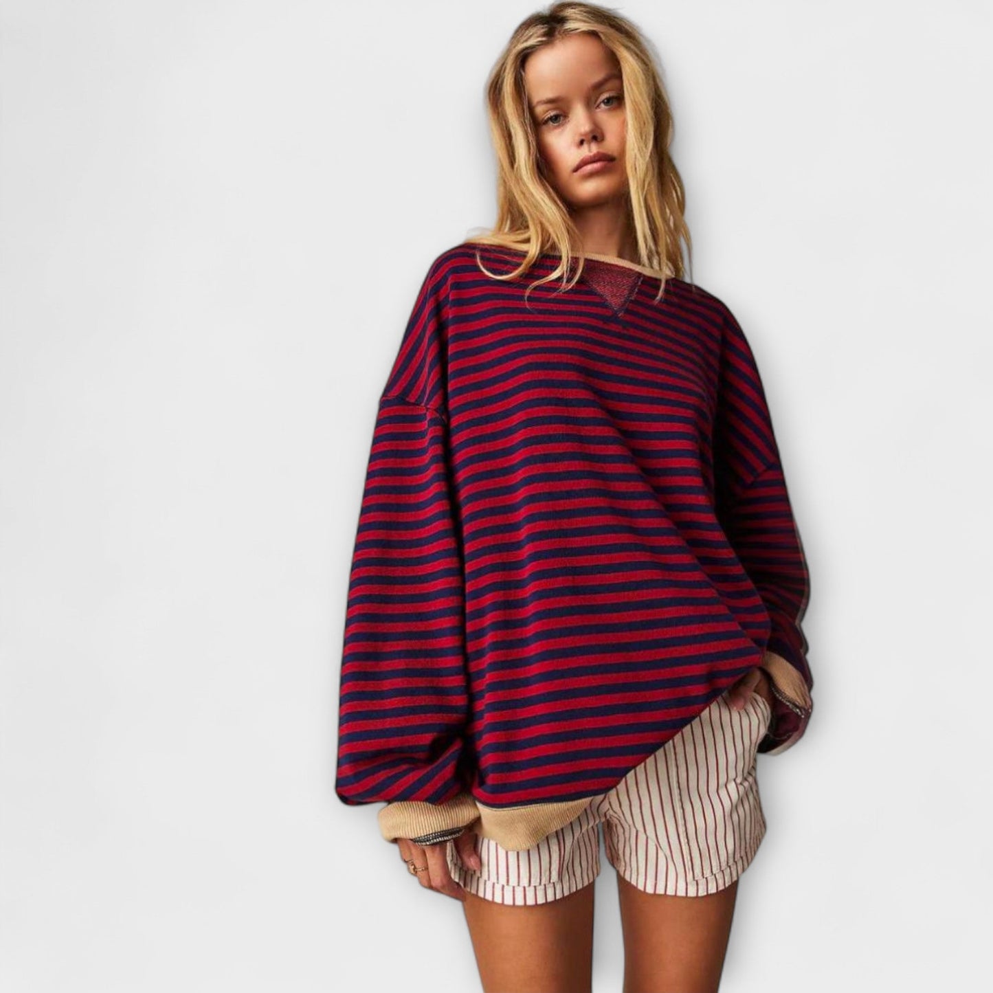 Mary - Stribet Oversized Sweater