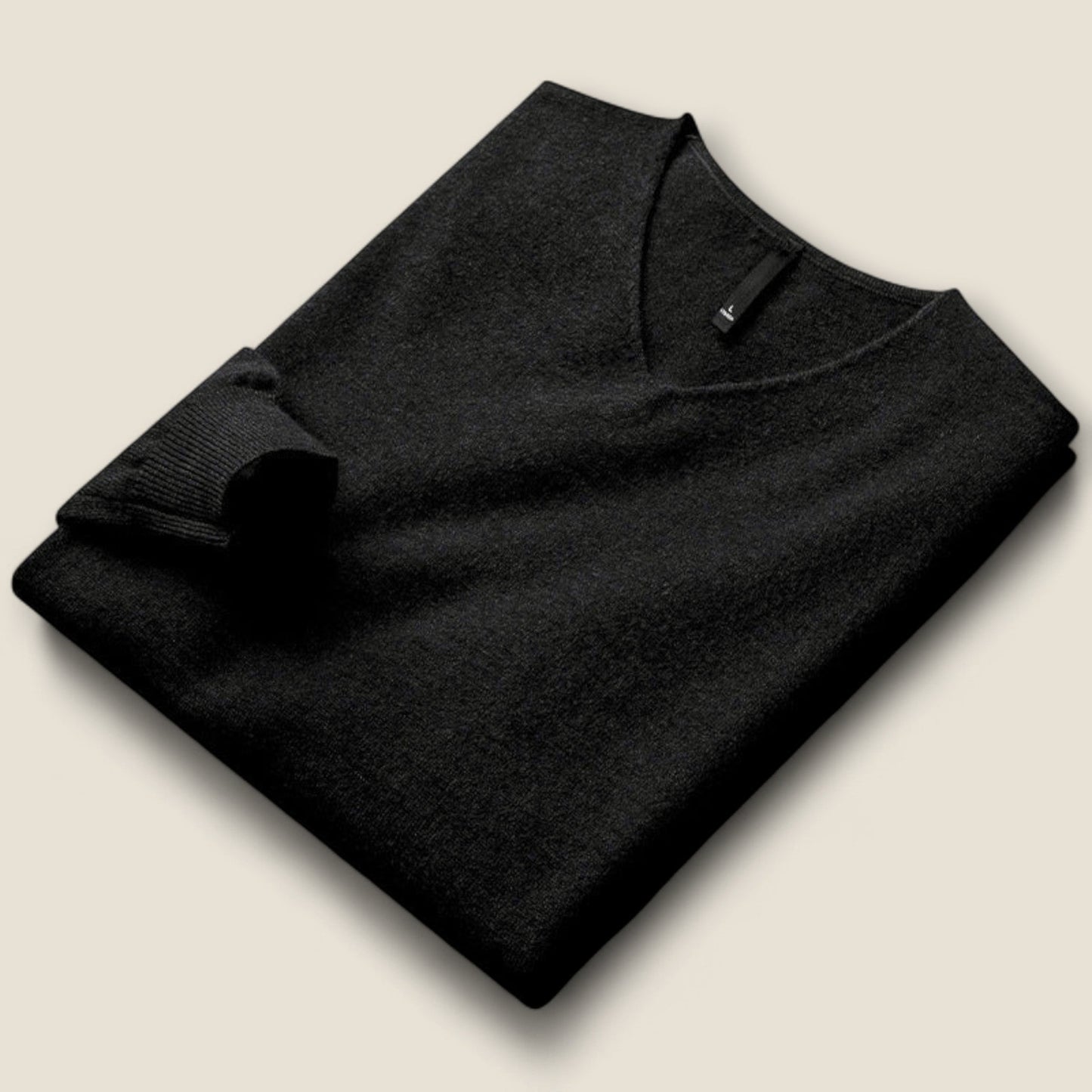 Alessio - V-Hals Sweater i Uld-Kashmir Blandning