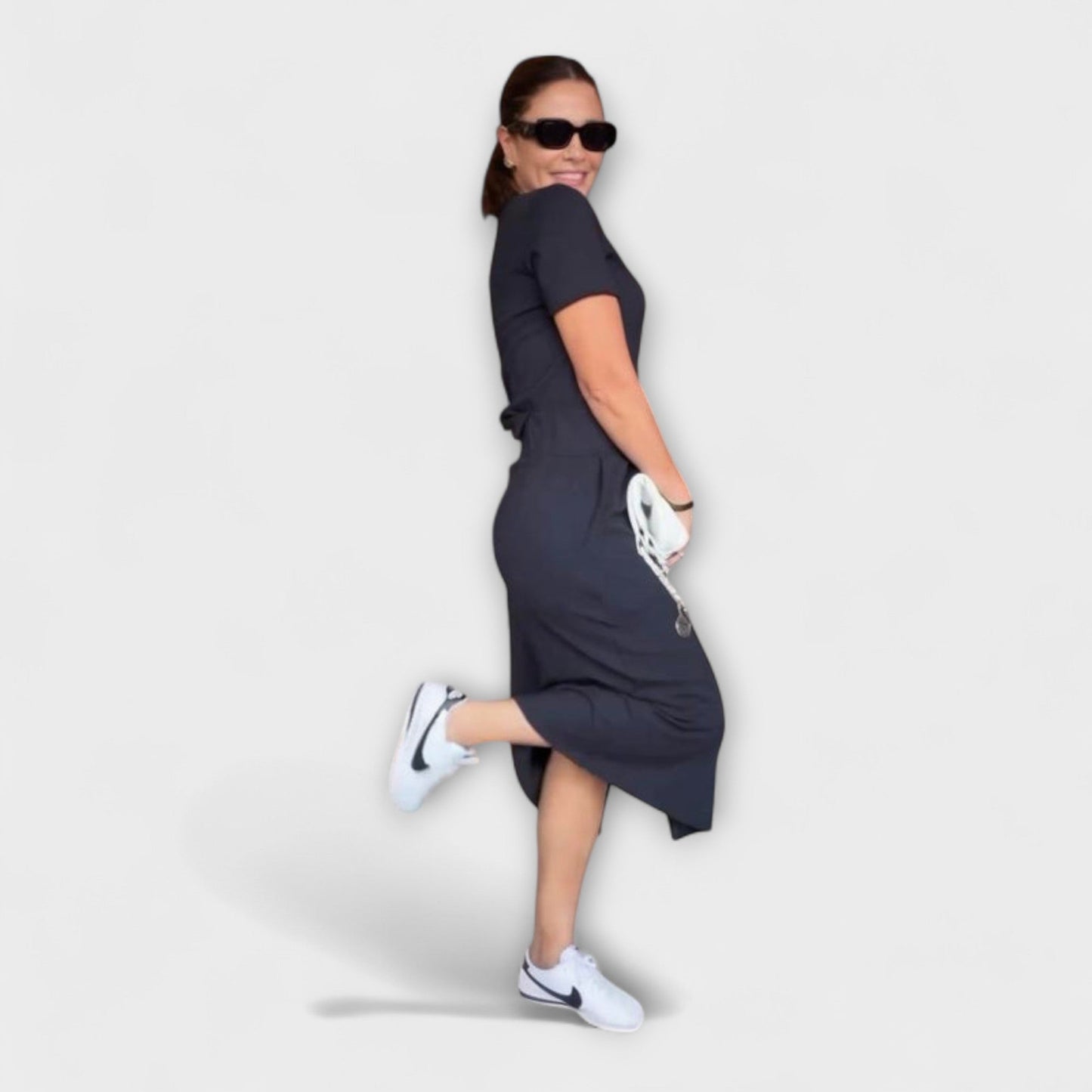 Danielle - Elegant V-Hals Top med Nederdel