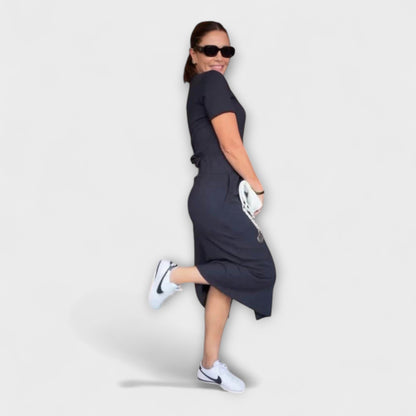 Danielle - Elegant V-Hals Top med Nederdel